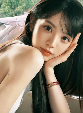 田曦薇同款双层叠戴天然石榴石手链女款轻奢小众精致2026新款手串