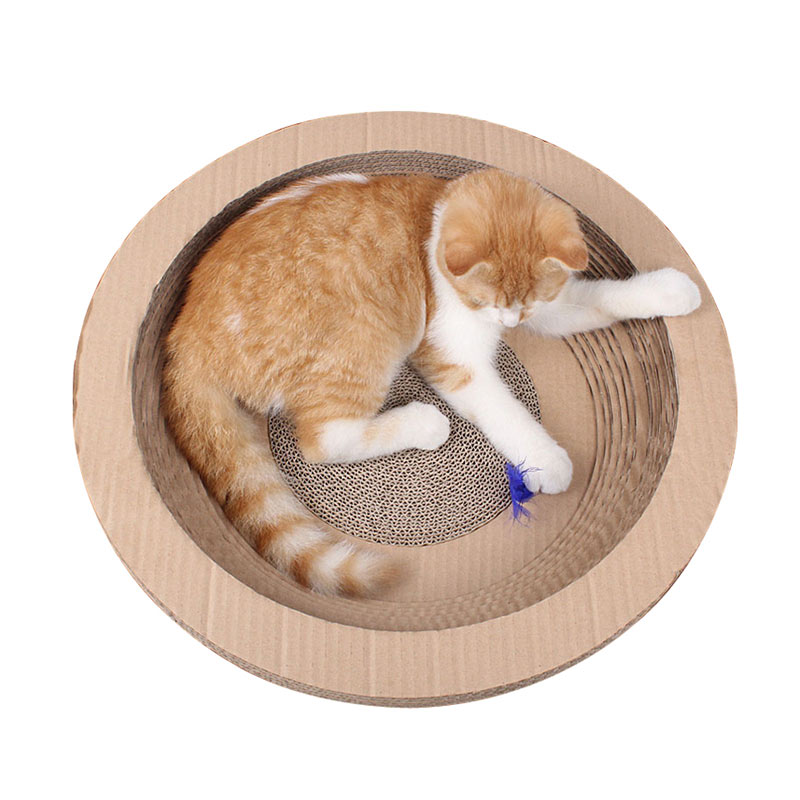 猫抓板猫爪板猫碗型猫窝猫咪玩具瓦楞纸磨爪器四季宠物沙发房子 - 图3