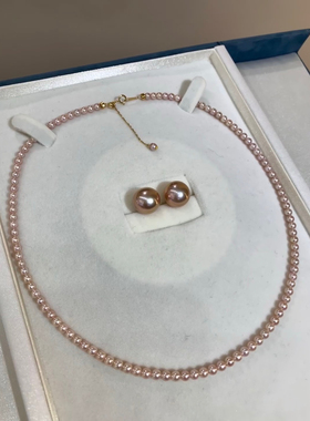 曼塔玫瑰天然淡水珍珠baby项链锁骨链颈链送女友送闺蜜温柔