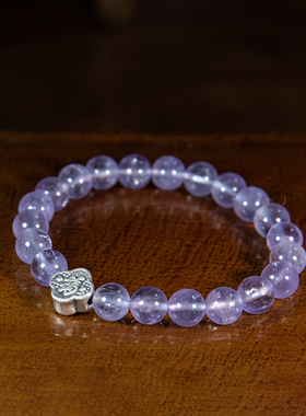 天然紫水晶8mm单圈手链