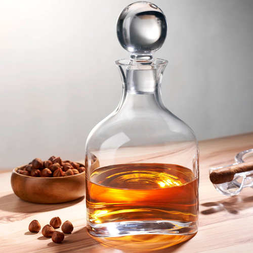 土耳其NUDE努德 弧 烈酒杯无铅玻璃 复古水晶威士忌玻璃瓶 酒瓶 - 图0