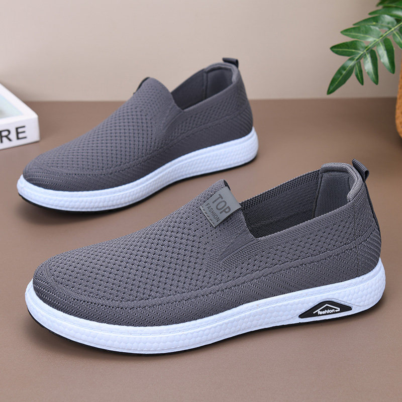 春秋新款老北京布鞋男士飞织透气软底爸爸鞋轻便防滑一脚蹬休闲鞋,淘宝优惠券,粉丝福利购,淘宝优惠卷