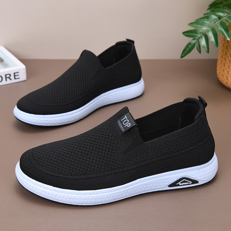 春秋新款老北京布鞋男士飞织透气软底爸爸鞋轻便防滑一脚蹬休闲鞋,淘宝优惠券,粉丝福利购,淘宝优惠卷