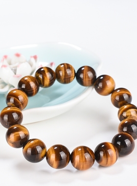 黄鹰眼石手链虎睛石手链木变石