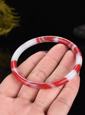 新疆和田玉金丝玉鸡血飘花细圆条