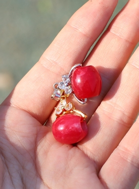 红绿宝转运保平安女士款桃花玉