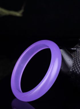 紫罗兰手镯玉手镯石英岩玉