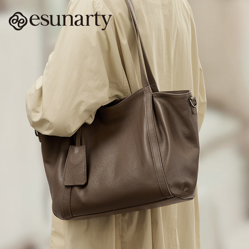 真皮女士托特包2025新款大容量头层牛皮女式头层牛皮大包包秋冬季,淘宝优惠券,粉丝福利购,淘宝优惠卷