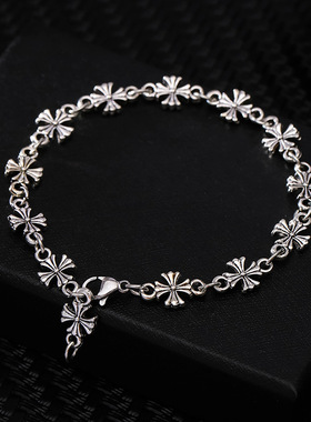 网红雪梨蛇蛇权志龙同款十字架手链男女潮人克罗时尚情侣手链