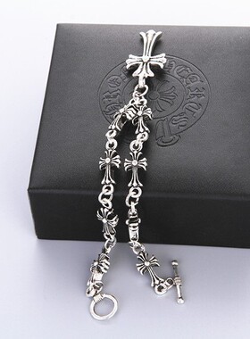 网红雪梨蛇蛇权志龙同款十字架手链男女潮人克罗时尚情侣手链