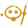 Cross-border hot-selling Dubai gold jewelry Middle Eastern ladies gift necklace earrings ring bracelet not easy to fade four-piece set