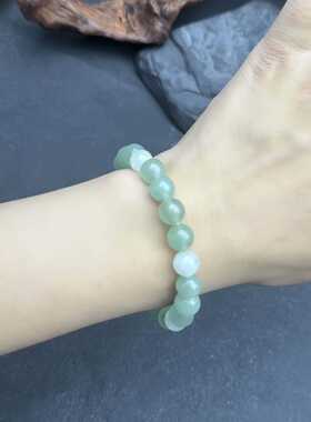 跨境爆款手链东陵玉天然石手串欧美热卖奢华贵气绿色系小清新珠串