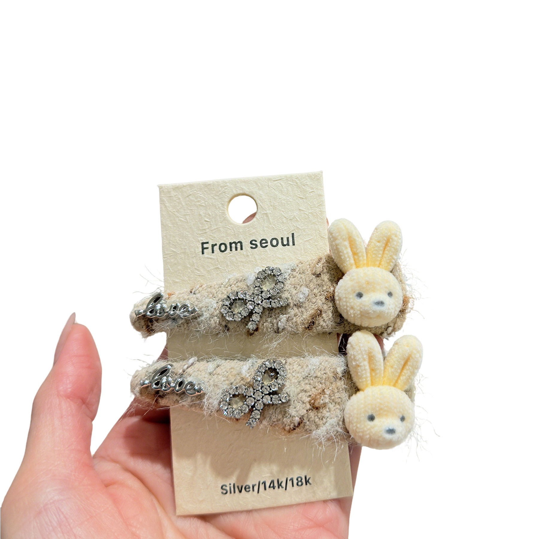 一只价格 可爱奶糖植绒小兔发夹甜美少女个性侧边刘海碎发bb夹,淘宝优惠券,粉丝福利购,淘宝优惠卷