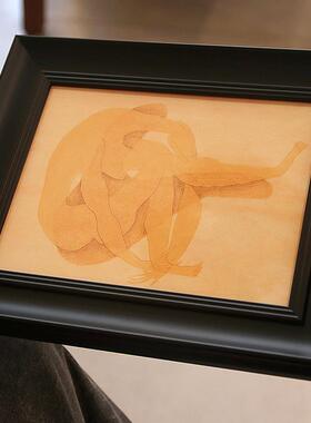 轻盈的梦 中古风卧室床头挂画法式复古客厅餐厅抽象装饰画
