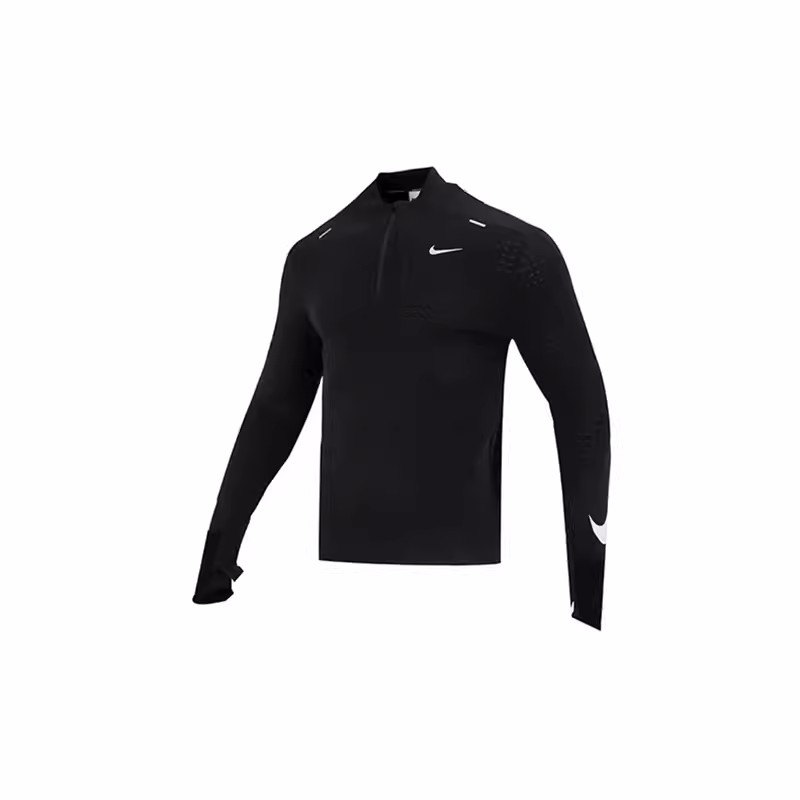 Nike耐克长袖T恤男子半拉链跑步运动服训练速干加绒套头衫 FD4064