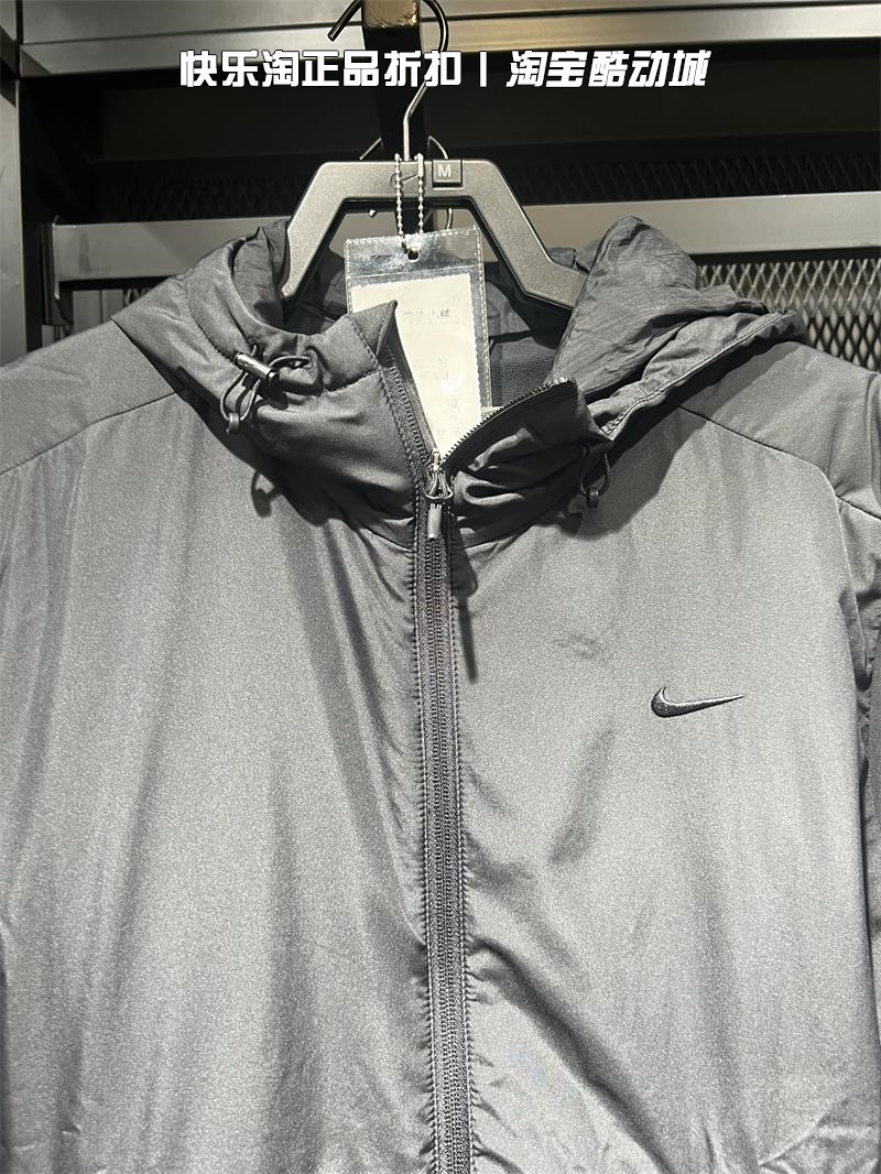 Nike/耐克运动棉服男子冬季休闲连帽保暖防风宽松夹克外套 FB7545 - 图1