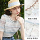 Ai Beiyi ແມ່​ຍິງ temperament ເປັນ​ຮູ​ແຂນ​ສັ້ນ lace top