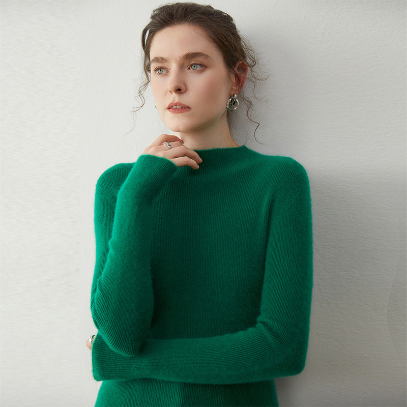 一线成衣~无缝半高领纯色羊绒衫秋冬女修身显瘦打底针织毛衣,淘宝优惠券,粉丝福利购,淘宝优惠卷