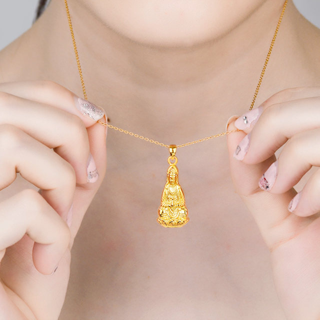 Gold Guanyin Pendant on Sale, 50% OFF 