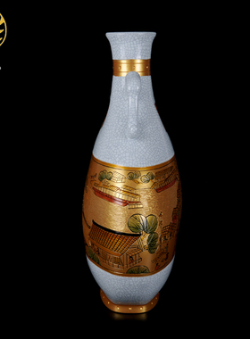 汝窑陶瓷大花瓶客厅中式摆件瓷器