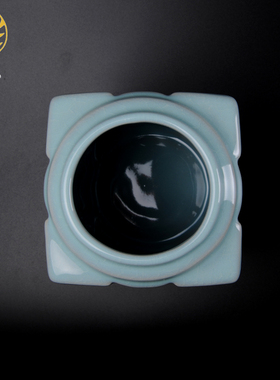 汝窑仿古陶瓷花瓶瓷器琮式瓶摆件