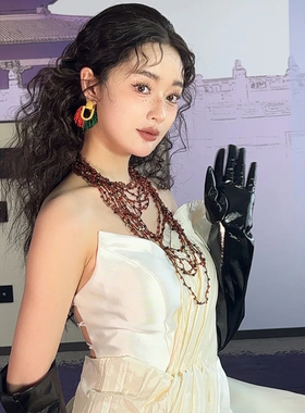 新娘项链耳环串珠礼服晨袍耳饰品