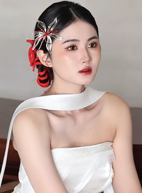 新娘丝带挂脖飘带纯色丝巾围巾绑包带领巾晚礼服晨袍服装饰品配饰