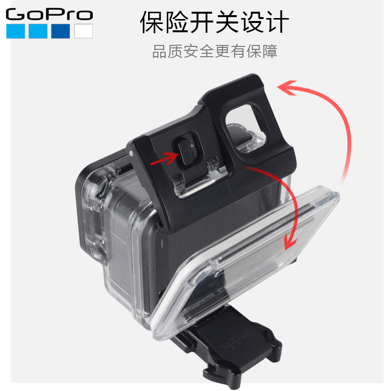 GoPro13/12/11/10/9/8/7black原装防水壳潜水游泳手持杆原厂配件 - 图1