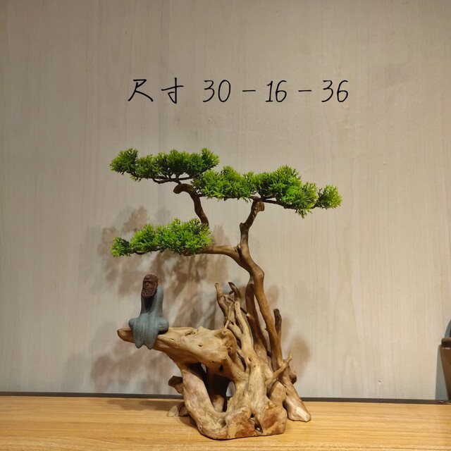 Simulated welcoming pine root carving bonsai ornaments for landscaping hotel B&B tea room tree roots simulated tree entrance hall indoor landscape