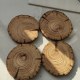 Old elm weathered wood stove mat coaster pot holder