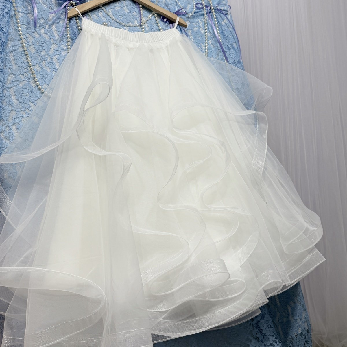 仙女系波浪裙摆 轻盈甜美仙女裙百搭网纱 蓬蓬裙进口软纱 半身裙,淘宝优惠券,粉丝福利购,淘宝优惠卷