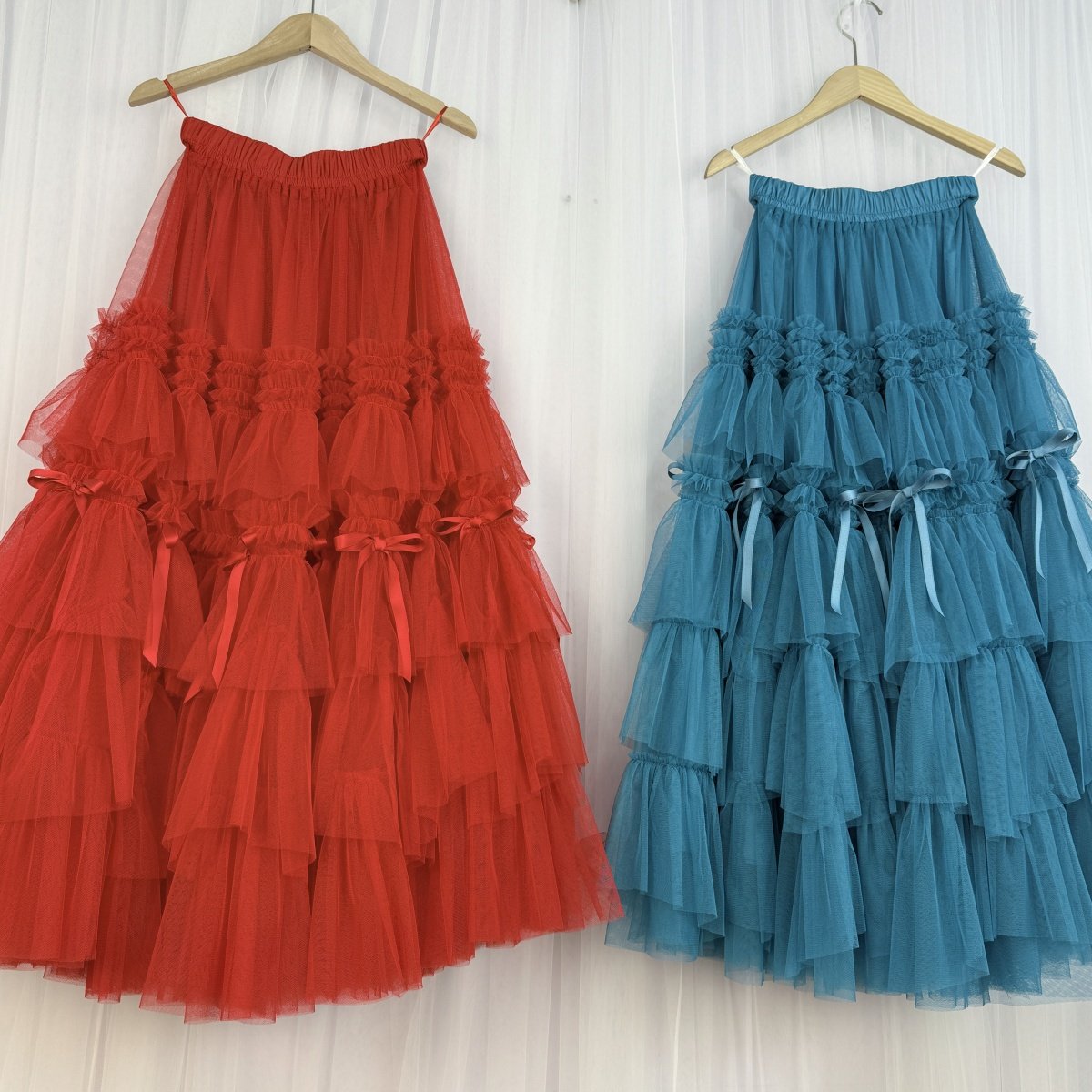 过年迎春战袍原创纱裙多层次蛋糕裙大摆裙高腰显瘦网纱半身裙,淘宝优惠券,粉丝福利购,淘宝优惠卷