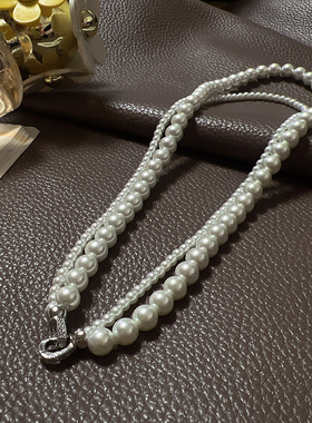 施家珍珠项链女款轻奢小众颈链