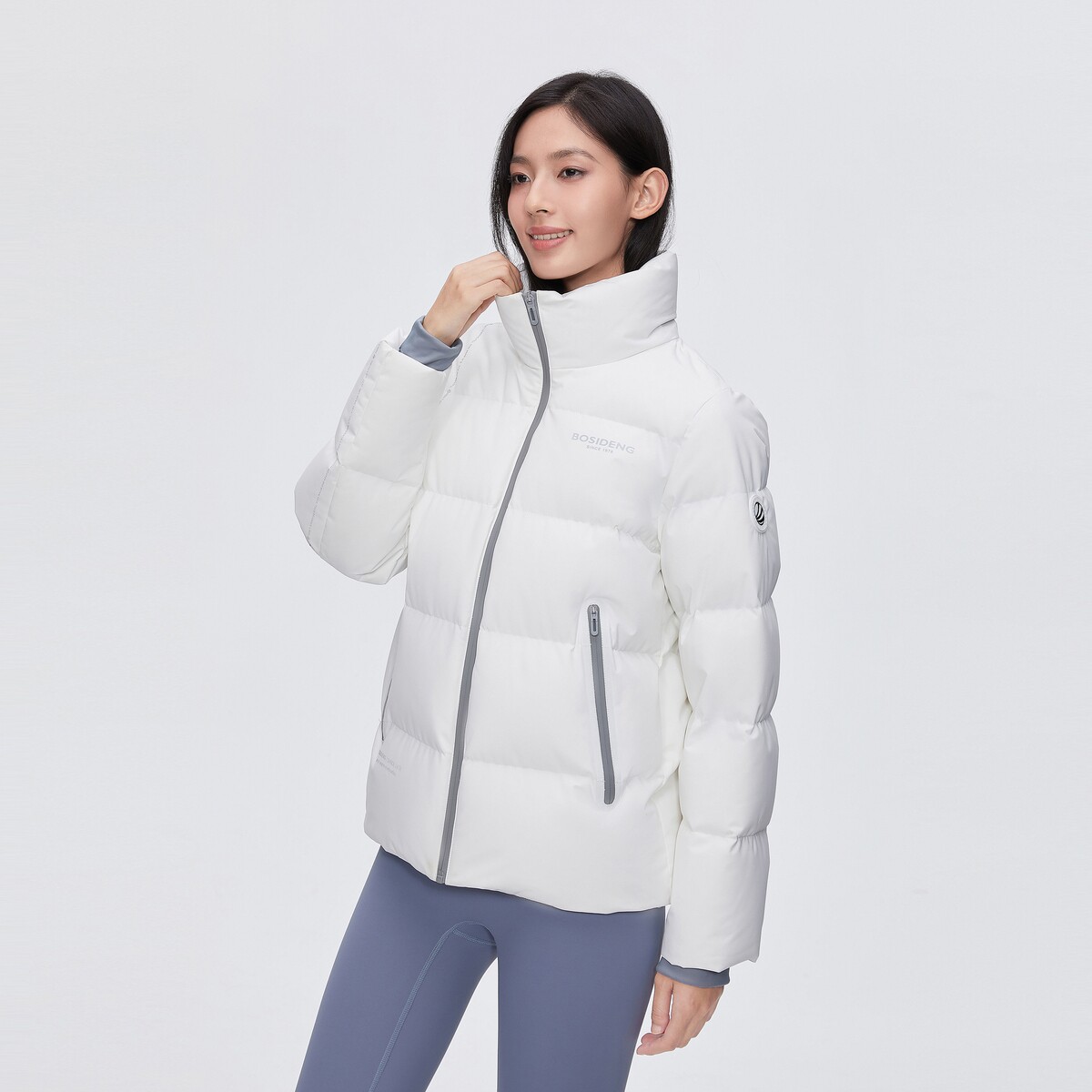 波司登2024冬男女同款情侣时尚短款厚款立领面包服运动羽绒服