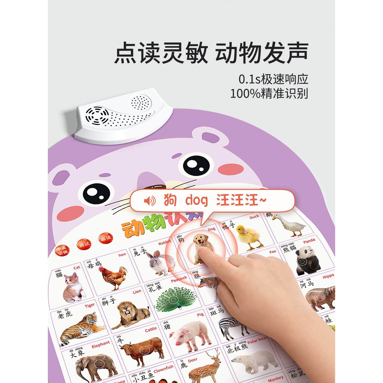 宝宝有声早教挂图婴幼儿童认知学说话发声益智玩具识字点读书墙贴,淘宝优惠券,粉丝福利购,淘宝优惠卷