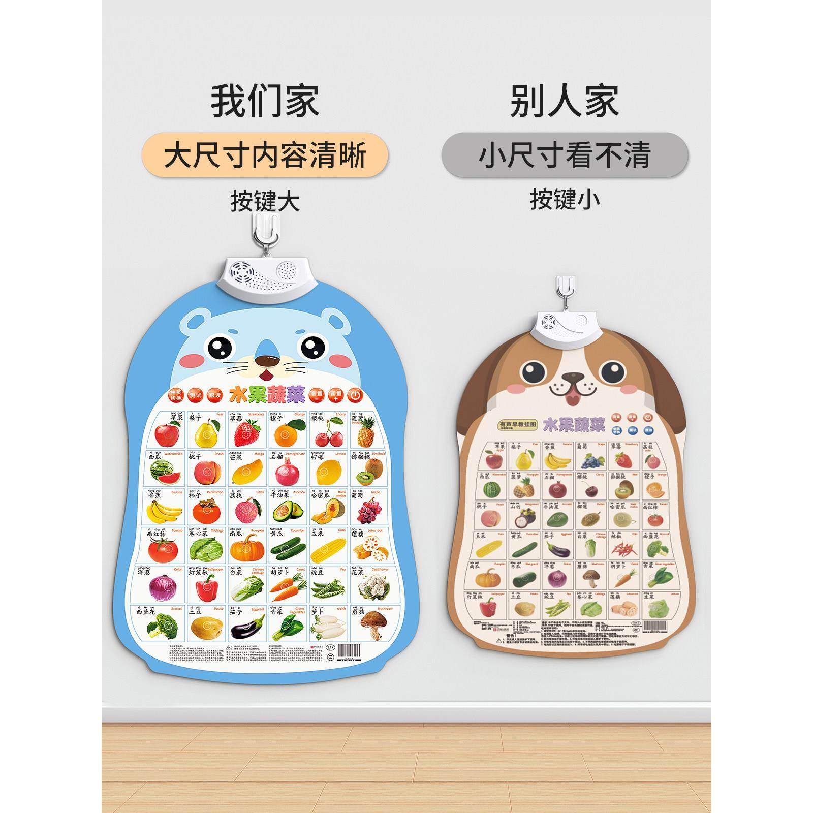 宝宝有声早教挂图婴幼儿童认知学说话发声益智玩具识字点读书墙贴,淘宝优惠券,粉丝福利购,淘宝优惠卷