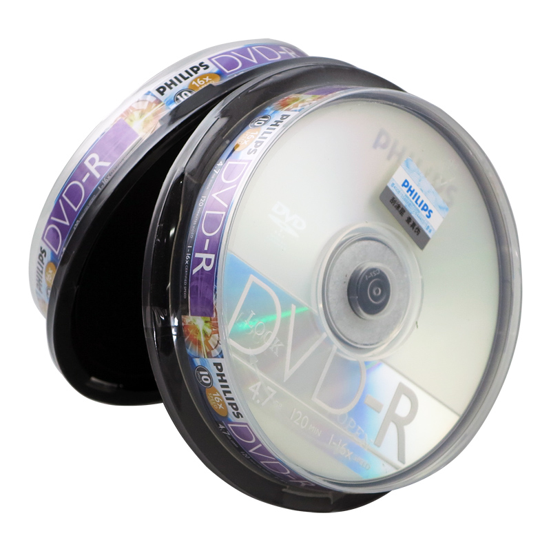 飞利浦原装光盘 4.7G DVD-R 16X DVD刻录盘空白光盘刻录光盘刻录碟系统光盘 dvd光盘dvd光盘空白空光碟-图1