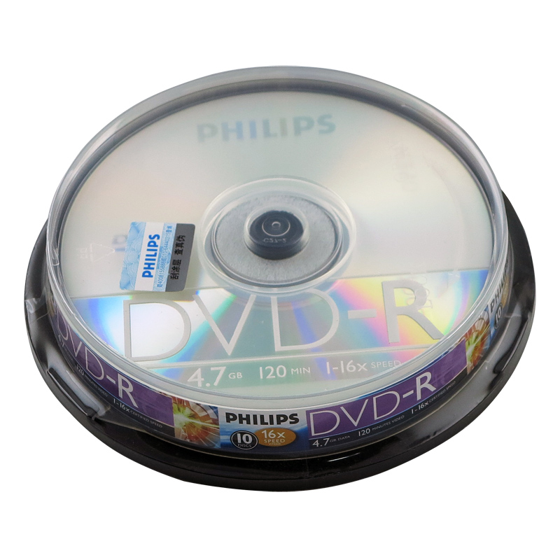 飞利浦 原装光盘 4.7G DVD-R 16X DVD刻录盘 空白光盘 刻录光盘刻录碟系统光盘 dvd光盘dvd光盘空白 空光碟 - 图0