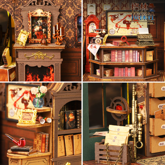 Detective series 3D wooden assembled model toys