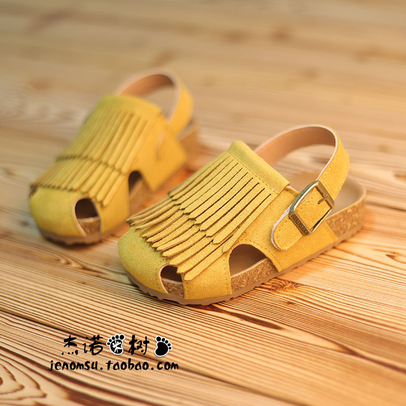 女童凉鞋夏款古风今年新款2-6-10岁小公主中小童小学生流苏勃肯鞋,淘宝优惠券,粉丝福利购,淘宝优惠卷