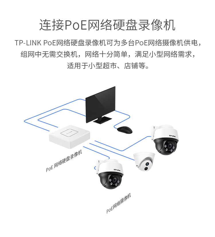 tp-link室外摄像头POE供电全彩家用摄像机360监控手机远程642P-A - 图3