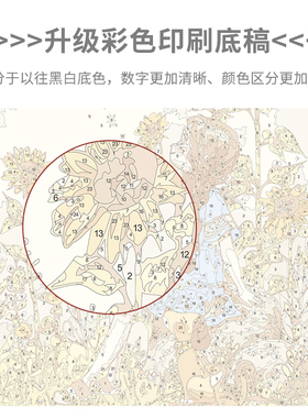 油情画意治愈系手工填充diy油画