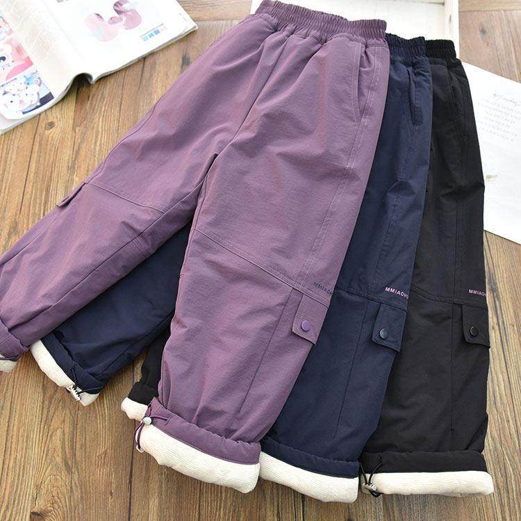 儿童软壳冲锋裤女童防风保暖棉裤男童加绒滑雪工装运动裤一条过冬,淘宝优惠券,粉丝福利购,淘宝优惠卷