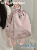 Good-looking girl student backpack