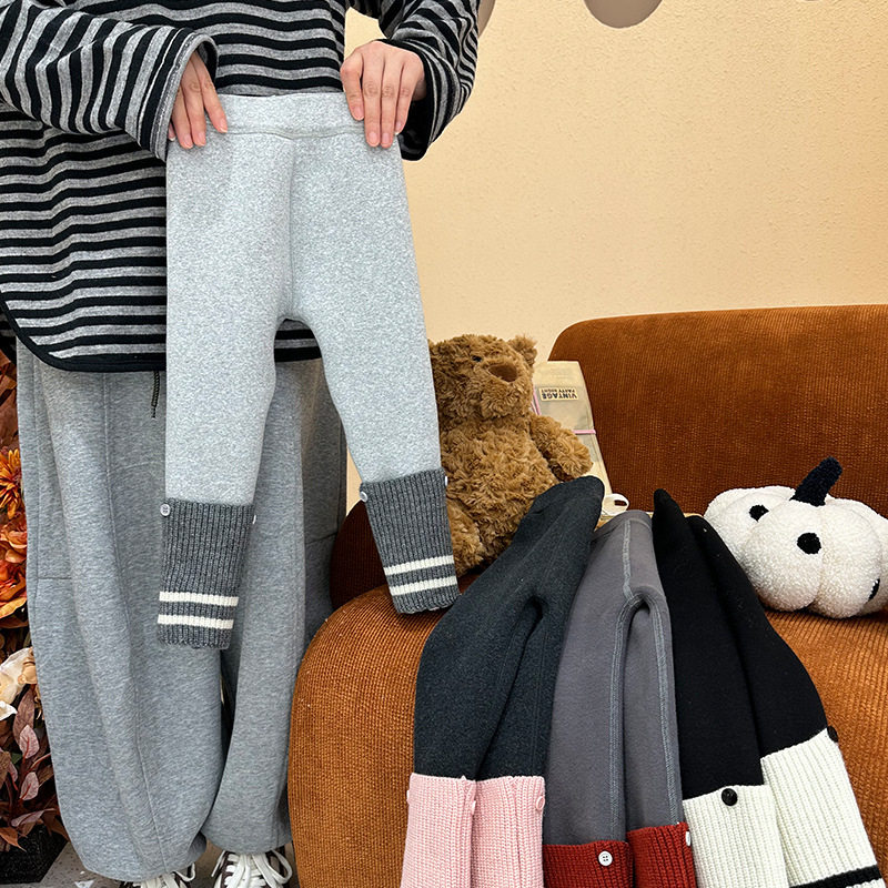 韩版女童加绒无骨900克打底裤子冬季儿童修身裤宝宝保暖加厚长裤,淘宝优惠券,粉丝福利购,淘宝优惠卷