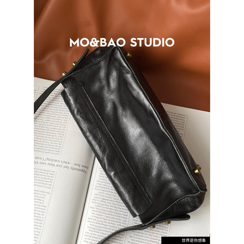 本初与象沫宝复古时髦单肩腋下包法棍包头层牛皮休闲女vintage,淘宝优惠券,粉丝福利购,淘宝优惠卷