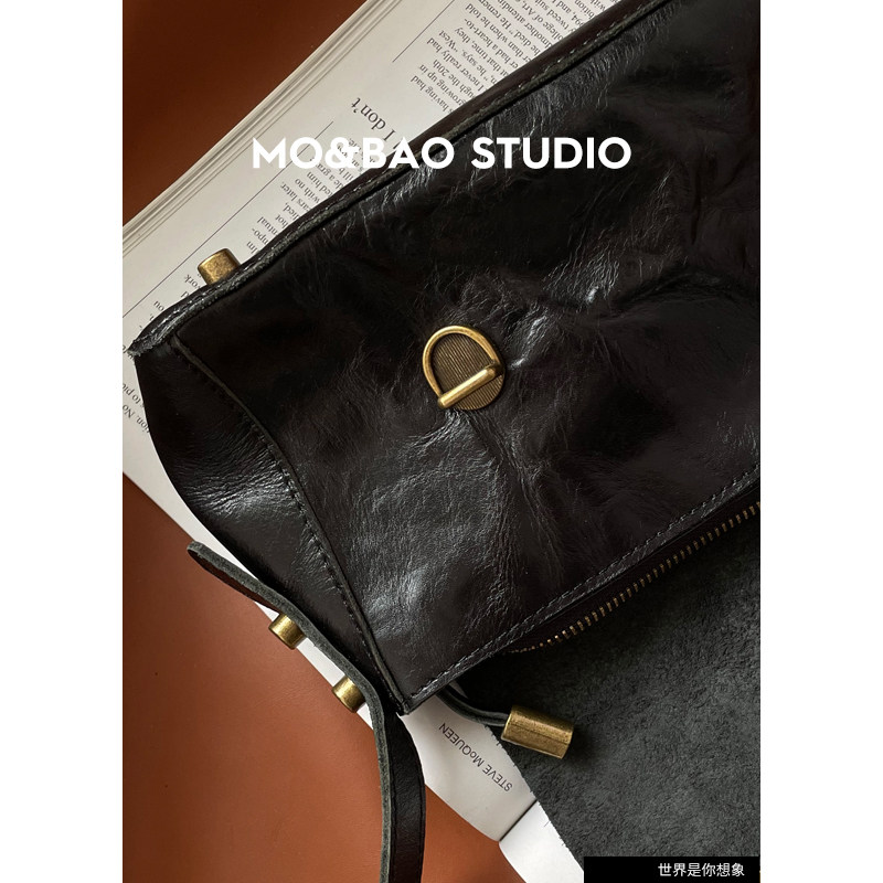 本初与象沫宝复古时髦单肩腋下包法棍包头层牛皮休闲女vintage,淘宝优惠券,粉丝福利购,淘宝优惠卷