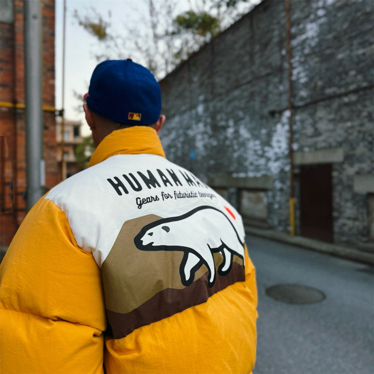 【现货】Humans Mades冬季北极熊面包羽绒服滑雪服宽松保暖外套潮 - 图0