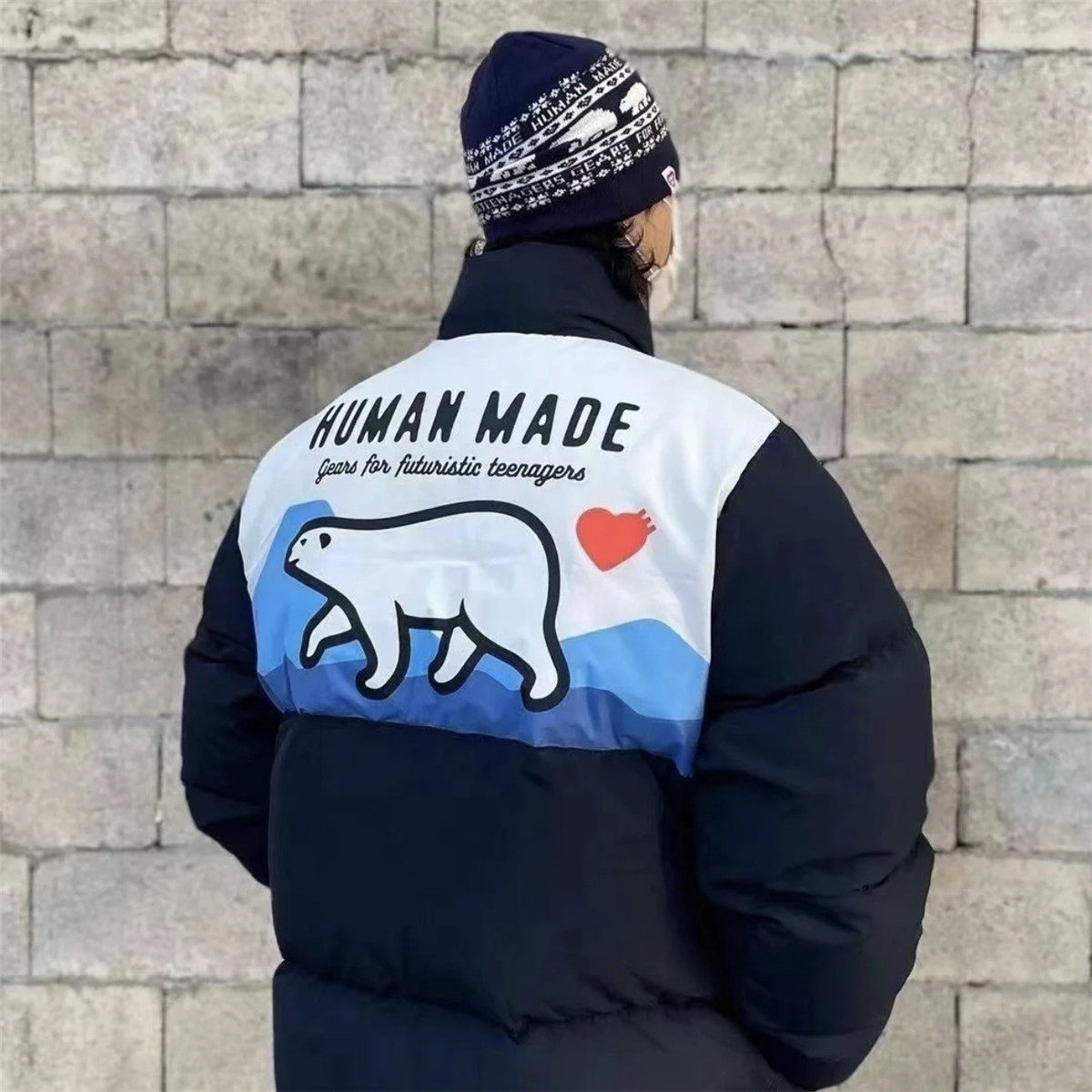 【现货】Humans Mades冬季北极熊面包羽绒服滑雪服宽松保暖外套潮 - 图3