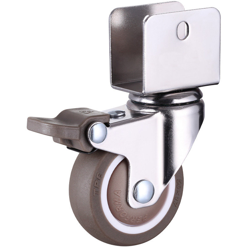 1寸万向脚轮定向轮滑轮转向轮滚轮2寸静音婴儿床万向轮橡胶小轮子